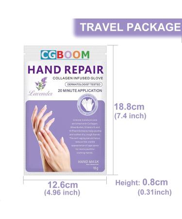 5 Pairs Hands Moisturizing Gloves Hand Skin Repair Renew Mask w/Infused Collagen Moisture Enhancing Gloves for Dry Aging Cracked Hands (Lavender) - Buy Online on GoSupps.com