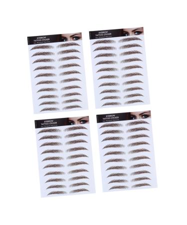 NOLITOY 4pcs Stickers Fake D Female for Hair-like Girl Imitation Brow Shaping Makeup Grooming Stimulation