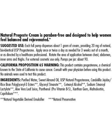 Metabolic Maintenance Natural Progeste Cream 3.5 fl oz | Hormonal Balance & Skin Health - Buy Online on GoSupps.com