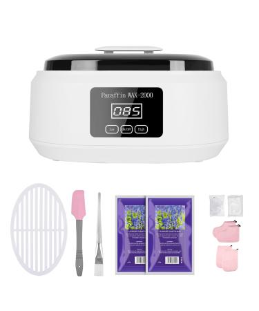 Forever Speed Wachsbad Paraffinbad for hands and feet set 3400ml Wachsbad Paraffinbad Set for dry rough Hau with 900g paraffin wax temperature display 200W accessories great spa gift white