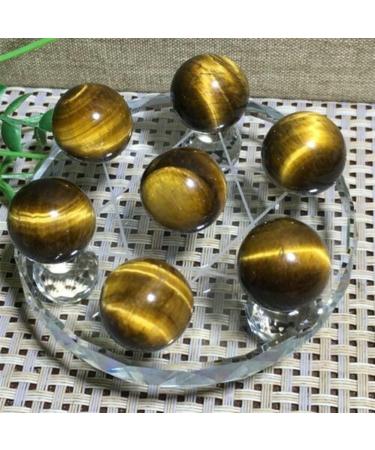 Pedestal of Seven Star Array Natural Tiger Eye Quartz Crystal Ball Beautiful Natural Crystal Stone QINTINYIN Full of Texture A set of - Buy Online on GoSupps.com