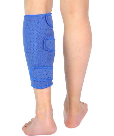 Yosoo Health Gear Calf Compression Wrap for Shin Splints - Adjustable Neoprene Calf Sleeve for Muscle Recovery - Blue - Buy Online on GoSupps.com
