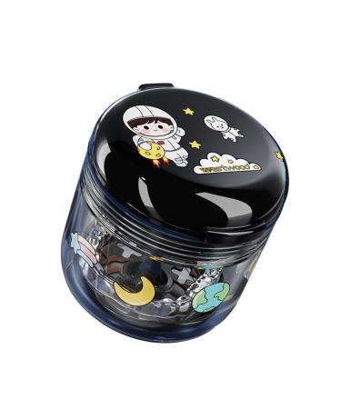 Koomuao Leak-Proof Denture Box Denture Box With Filter Denture Container Portable Box for Denture for Storage and Immersion Dentures Cleaning Baths (Runde-Schwarz)