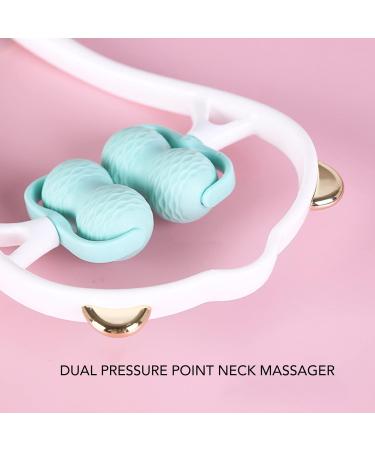 Neck Roller Massager - Hand-Held Manual Shoulder Massager with 4 Balls for Pain Relief & Fatigue Reduction - Dual Pressure Point Cervical Massager (Sky Blue) | Shop Internationally - Buy Online on GoSupps.com