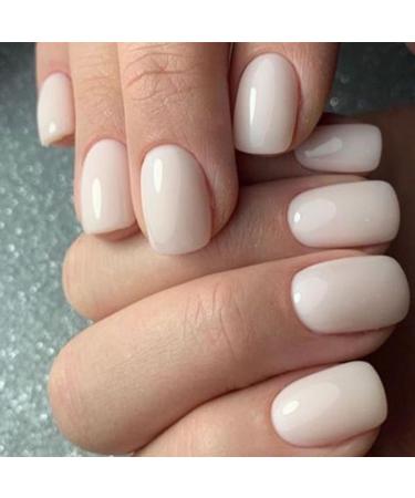 Modelones 32Pcs White Fall Press on Nails - Short Square Fake Nails | Reusable Nail Kit with Glue & File | 16 Sizes A1-Point Pink - Buy Online on GoSupps.com