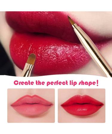 CGJIANG Retractable Dual End Lip Brush for Makeup - Portable Lipstick, Concealer, Eye Shadow, and Contour Brush Tool - Buy Online on GoSupps.com