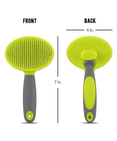 Retractable Slicker Brush for Cats and Dogs - Pet Hair Grooming Brush with Soft Grip Handle - Buy Online on GoSupps.com