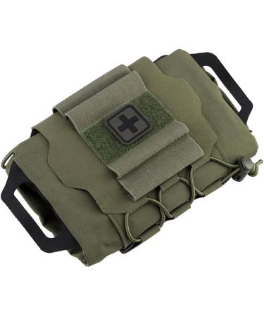 Tactical Military Bag MOLLE First Aid Belt Pouch - Survival Med Roll Carrier with Hypalon Handle - Durable Two Piece System - OD Green - Buy Online on GoSupps.com