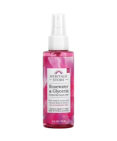 HERITAGE STORE Glyerine & Rosewater 4 oz Liquid