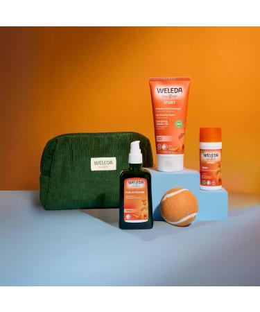 WELEDA - SPORTS HYGIENE CARE KIT: Arnica Roller + Arnica Massage Oil + Arnica Sports Shower Gel - Sports preparation and recovery - NATRUE* - Vegan*** -75+100+200 ml - Buy Online on GoSupps.com
