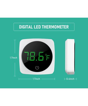 Digital Aquarium Thermometer with LED Display - High Accuracy to 0.9F - Wireless - Ideal for Fish, Axolotl, Turtle Tank - Fahrenheit Measurement - Buy Online on GoSupps.com