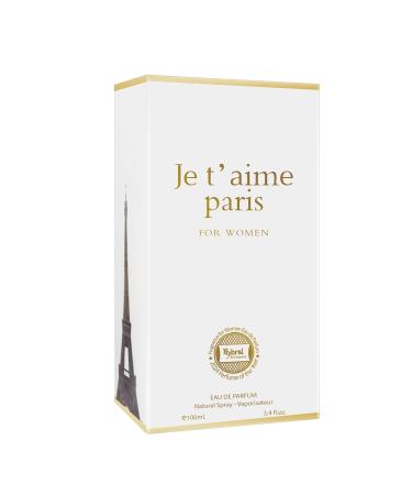 Hybrid & Company Women Je T'Aime Paris Pour Femme Eau De Parfum Natural Spray Vaporisateur 3.4 Fl Oz JE'TAIME PARIS 3.4 Fl Oz (Pack of 1) - Buy Online on GoSupps.com