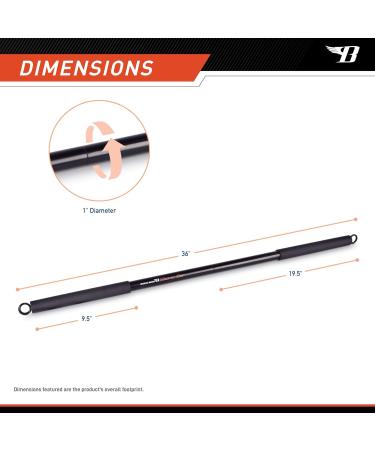Professional Resistance Exercise Bar Kit - 36" Lightweight with 6 Accessories 20/30/40lb Bands Door Anchor & Straps for Home Training - Buy Online on GoSupps.com