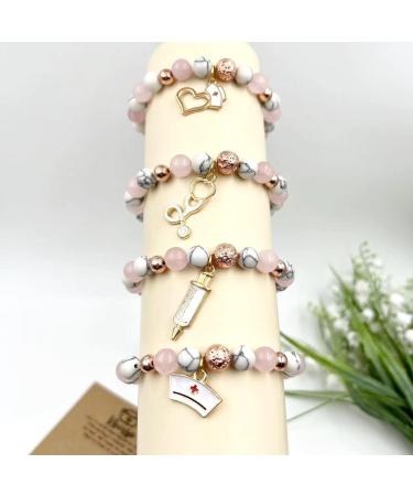 INENIMARTJ Nurse Bracelet - Natural Stone RN Gift for Nurse Appreciation & Nursing School - Perfect for Women & Teen Girls - Buy Online on GoSupps.com