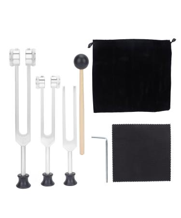 Tuning fork set (128 Hz 256 Hz 512 Hz) body-weighted tuning forks for the healing of chakra sets Medical healing healing tools spiritual objects and meditation tools (silver) - Buy Online on GoSupps.com