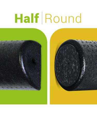 BodyHealt High Density Half Foam Roller - 6 x 12 - Physical Therapy & Exercise Tool for Deep Muscle Relief - Buy Online on GoSupps.com