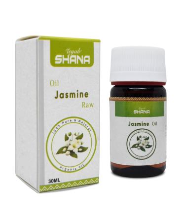 Shana Jasmine Oil Raw Original Crude Concentrated Cold Pressed Pure Natural Perfect Fresh Men Women Egyptian Arabic No Gmo Kosher Halal (1 Pack 1.01 oz / 30 ml)