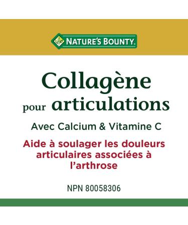 Nature's Bounty Collagen Joint with Calcium & Vitamin C Helps to reduce joint pain associated with osteoarthritis 120 Tablets - Buy Online on GoSupps.com