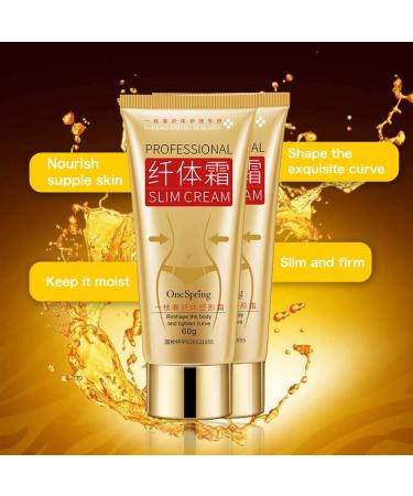 Professional Body Massage Cream - Natural Cellulite Slimming & Firming Cream for Waist Belly & Buttocks - Fast Fat Burning Formula for Men & Women (60ml) - Buy Online on GoSupps.com