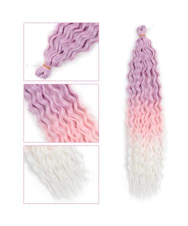 DSOAR Deep Twist Crochet Hair - 22 Inch Synthetic Ombre Kinky Curl Braided Hair Extensions - 3 Pack - Pure/Pink/60 - Buy Online on GoSupps.com