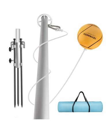 Trymaker Tetherball Set with Base,Tetherball Equipment with Pole for Backyard and Outdoor,Tether Ball Set with Base Heavy Duty for Kids and Adult.