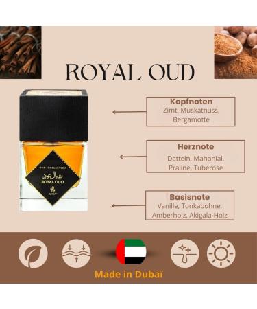 Eau de Parfum OUD COLLECTION 100 ml Arabian Scent For Men and Women - A Sensual Oriental Fragrance Designed and Made in Dubai (Royal Oud) - Buy Online on GoSupps.com