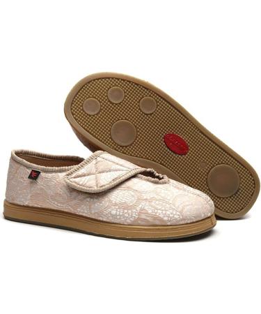 Pregnant Women Diabetic Orthopedic Slippers | Adjustable Velcro Fastener | Extra Wide, White, Size 6 - Buy Online on GoSupps.com