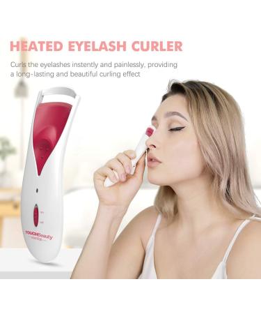 TOUCHBeauty Heated Eyelash Curler Electric Lash Curler with Smart Silicone Heating Pads - Fast Heating Up AG-1013A - Buy Online on GoSupps.com