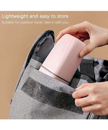 2PC Travel Toothbrush Cup Set - Portable Dustproof Wash Holder for Camping & Outdoors | Blue & Pink Organizer - Buy Online on GoSupps.com
