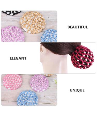13pcs Pearl Hair Bun Net Set - Elastic Snood Hair Accessories for Ballet, Dance, Skating - Assorted Colors | Rhinestone Detail - Buy Online on GoSupps.com