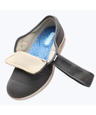 Buy Women's Wide Width Comfort Shoes for Diabetic Edema & Plantar Fasciitis - Adjustable Walking Shoes in Blue Size 12 - Buy Online on GoSupps.com