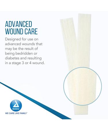 Dynarex DynaGinate AG Silver Calcium Alginate Rope Dressings - x12 | Premium Wound Care with Silver Ions | 5 Dressings per Box - Buy Internationally - Buy Online on GoSupps.com
