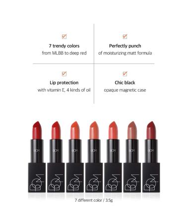 Bom Long-Lasting Coral Matte Lipstick 804 - Velvet Texture - Buy Online on GoSupps.com