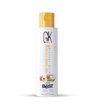 GK HAIR Global Keratin The Best COCO (3.4 Fl Oz/100ml) Smoothing Keratin Hair Treatment - Professional Brazilian Complex Blowout Straightening For Silky Smooth & Frizz Free Hair The Best COCO 100ml