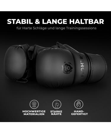 Fightr MMA Sparring Gloves - Maximum Stability Extra Thick Padding 07 oz for Sparring Boxing Kickboxing & Martial Arts - Includes Carrying Bag - All Black - Buy Online on GoSupps.com
