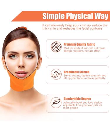 Face Slimming Belt - Double Chin Reducer Mask & Strap - Facial Lifting Orange Band - Buy Online on GoSupps.com