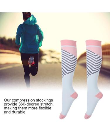 FOLOSAFENAR Varicose Vein Compression Stockings - Pink & Blue HT24 Powder Blue S/M | International Shipping Available - Buy Online on GoSupps.com