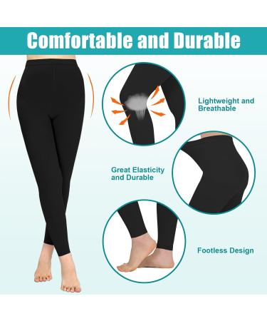 Evolyline Medical Compression Pantyhose for Women & Men 20-30mmHg Footless Graduated Support Tights Compression Pantyhose Opaque Compression Socks Stockings for Varicose Veins Edema Flight Nursing Black S - Buy Online on GoSupps.com