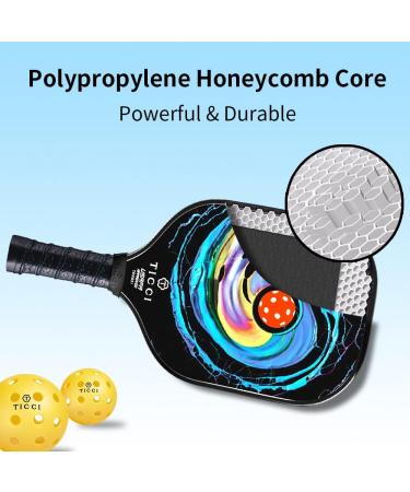 TICCI Pickleball Paddle Set of 2 - USAPA Approved Graphite Rackets with 4 Balls - Ideal for Beginners and Pros - Includes Mesh Bag and Carry Bag - Buy Online on GoSupps.com