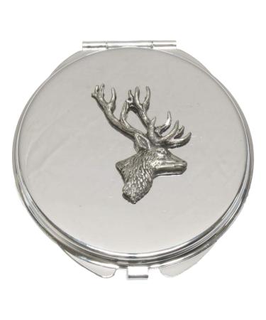 Stag Head Compact Mirror Handbag Gift With Free Engraving 347