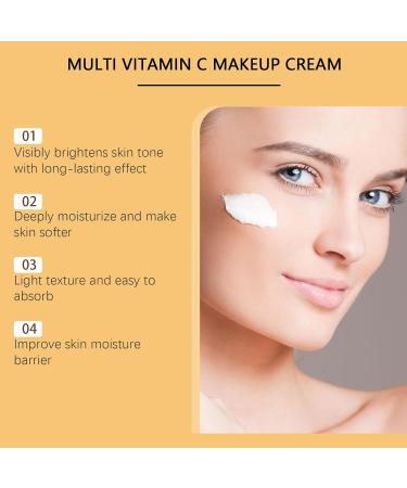 JOYVOIDX Multi Vitamin C Makeup Cream Daily Face Moisturizer with Glycerin and Ascorbic Acid Hydrating & Radiant Primer for a Smooth Glowing Complexion 1 Oz - Buy Online on GoSupps.com