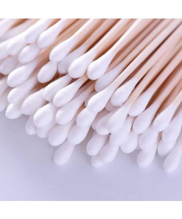 Buy Mignze 200 Cotton Swabs - Sustainable Bamboo & Cotton Swabs with Wooden Handles for Eco-Friendly Hygiene - Buy Online on GoSupps.com