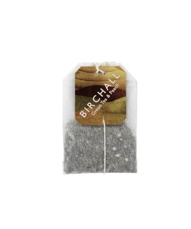 Birchall Pure Green Tea & Peach Green Tea with a Touch of Peach Antioxidants Green Tea & Peach Bags Bursting with Full Flavour 6 Boxes Of 25 Enveloped Plant-Based Tea Bags