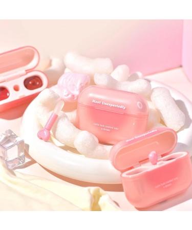 Honhoha Shiny Lip Gloss Colorful Lip Gloss | Double Matte Lip Clay | Glitter Lip Glaze Earphone Case Lip Gloss Tint with Applicator in - Buy Online on GoSupps.com