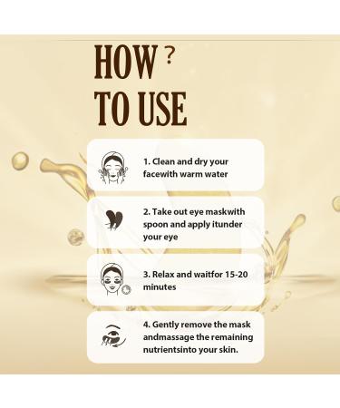 60 Patchs Masque Yeux 24K Or lutter contre les poches et les rides Hydratant Soulager la Fatigue Soin claircissant Contour des Yeux pour Femmes/Hommes WZTYMO2K - Buy Online on GoSupps.com