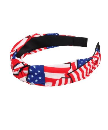 Budsmile American Flag Headbands - 4th of July Patriotic Bow Knotted Wide Headband Set - Buy Online on GoSupps.com
