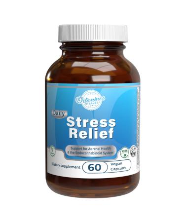Vitamines Vitales Stress Relief 60 Vegan Capsules | Natural Stress Support with Ashwagandha B Vitamins & Magnesium