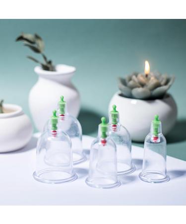 100x High-Quality Plastic Cupping Glasses - Green Hijama Cupping Cups (7cm) - Hacamat Kupas for Pain Relief & Wellness - Buy Online on GoSupps.com