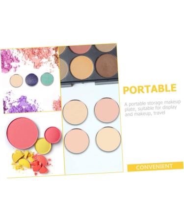 Angoily 50pcs Empty Diy Holder Eyeshadow Metal Makeup Shadow Serving Paint Plates Palettes Plate Steel for - Buy Online on GoSupps.com