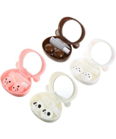 Exceart 4-Piece Travel Set - Contact Lens Storage Containers & Eye Case - Caricature Plastic Lens Boxes - Buy Online on GoSupps.com